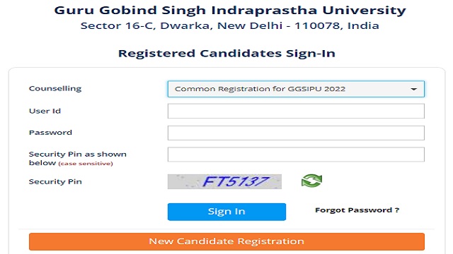 IPU Admission Registration Last Date {GGSIPU} ipu.admissions.nic.in Student Login
