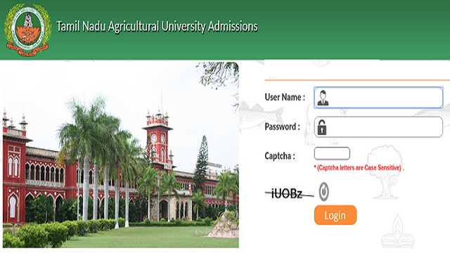 TNAU Admission Online Application Date {UG & PG} www.tnau.ac.in Student Login