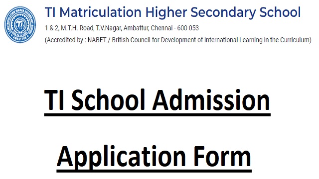 {www.tischool.org} TI School Admission Application Form Last Date, Fees Structure