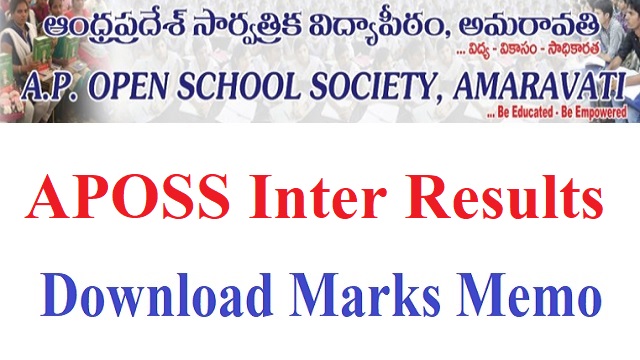 apopenschool.ap.gov.in Inter Results 2022 APOSS AP Open School Results Manabadi