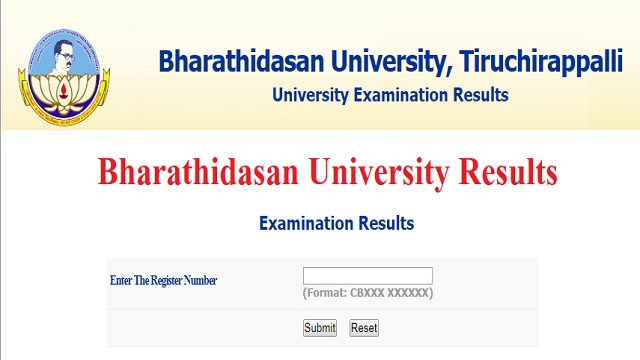Bharathidasan University Results 2023 www.bdu.ac.in UG PG Marksheet Download