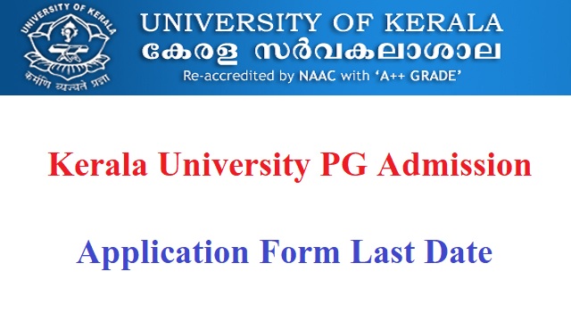 Kerala University PG Admission 2023 Last Date www.admissions.keralauniversity.ac.in Student Login