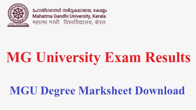 MGU 2nd Sem Result 2022 Link Out @ dsdc.mgu.ac.in MG University Exam Results