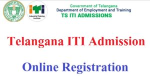 Telangana TS ITI Admission Online Registration Last Date iti.telangana.gov.in Login