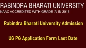 Rabindra Bharati University Admission 2023 UG PG @ rbu.ac.in Last Date, Merit List