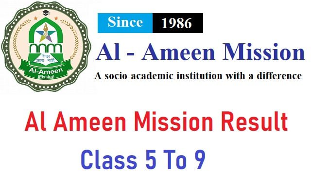 Al Ameen Mission Result 2022 Link Out @ alameenmission.org Class 5 To 9