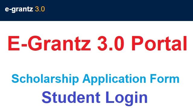E-Grantz 3.0 Portal Student Login @ egrantz.kerala.gov.in Scholarship Track Application