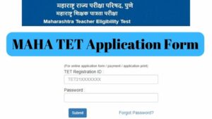 MAHA TET Application Form