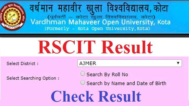 RSCIT Result 2022 Link Out @ rkcl.vmou.ac.in Name Wise