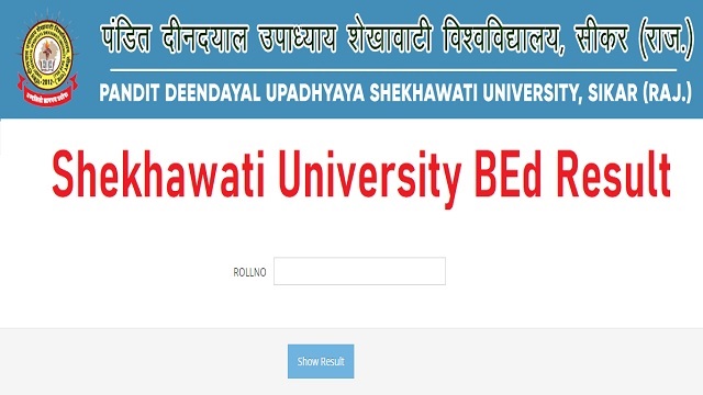 Shekhawati University BEd Result 2022 लिंक जारी @ shekhauni.ac.in 1st 2nd Year