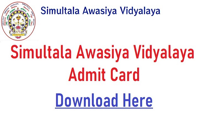 Simultala Awasiya Vidyalaya Admit Card 2023 Download @ savsecondary.biharboardonline.com