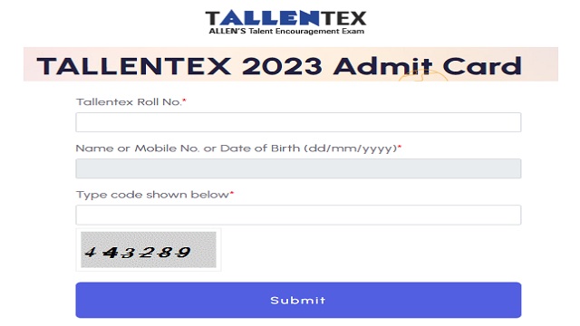 TALLENTEX Admit Card 2023 Link Out @ www.tallentex.com Login, Exam Date