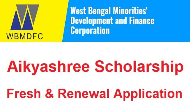 Aikyashree Scholarship 2023-24 Apply @ wbmdfc.org Login, Status Check