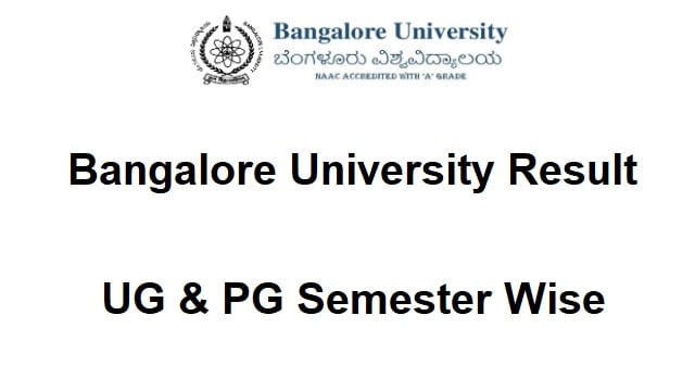 Bangalore University Result 2022 Link Out @ bangaloreuniversity.ac.in UG & PG Semester Wise