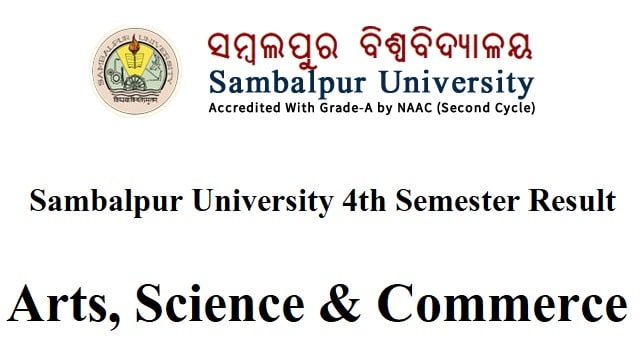 Sambalpur University 4th Sem Results 2022 Link Out @ suniv.ac.in BA BSc BCom Results