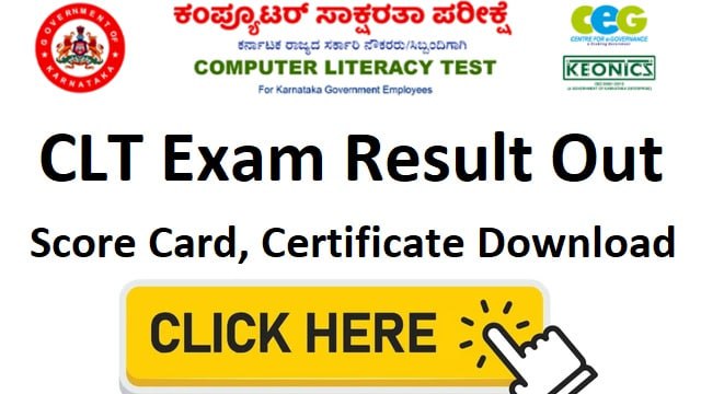 CLT Exam Result 2023 Direct Link @ clt.karnataka.gov.in Score Card, Certificate Download