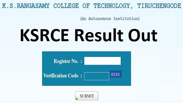 KSRCE Result 2023 Link Out @ ksrct.ac.in UG & PG Student Login
