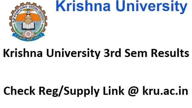 Krishna University 3rd Sem Results 2023 Reg & Supply Link @ kru.ac.in Manabadi