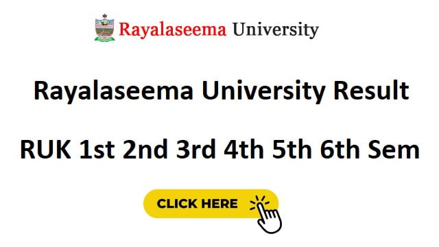 Rayalaseema University Result 2023 Out @ www.ruk.ac.in 1st 2nd 3rd 4th 5th 6th Semester