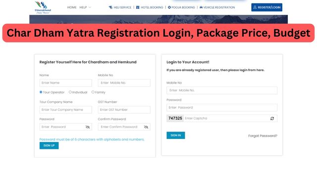 Char Dham Yatra Registration 2023 Login, Package Price, Budget, Place Name