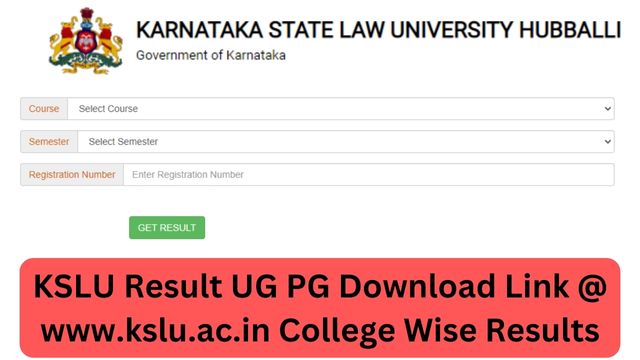 KSLU Result 2023 UG PG Download Link @ www.kslu.ac.in College Wise Results