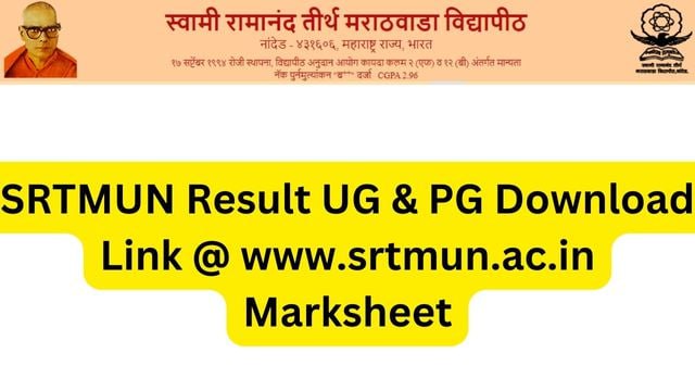 SRTMUN Result 2023 UG & PG Download Link @ www.srtmun.ac.in Marksheet