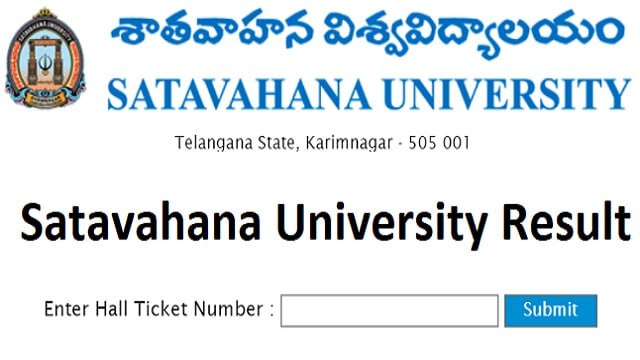 Satavahana University Result 2023 Link Out @ www.satavahana.ac.in UG & PG Results