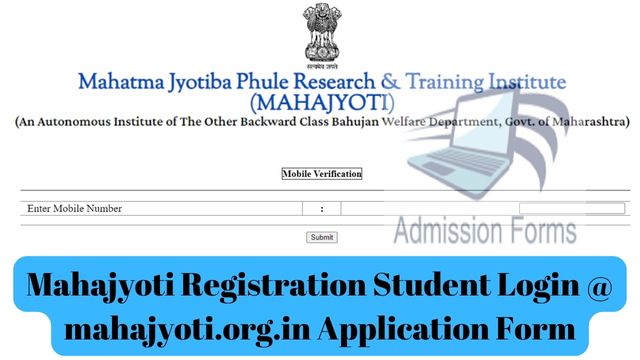 Mahajyoti Registration Student Login @ mahajyoti.org.in Application Form