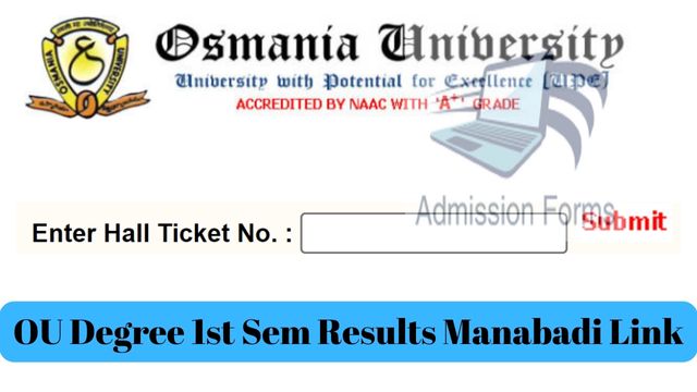OU Degree 1st Sem Results Manabadi Link