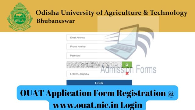 OUAT Application Form Registration @ www.ouat.nic.in Login