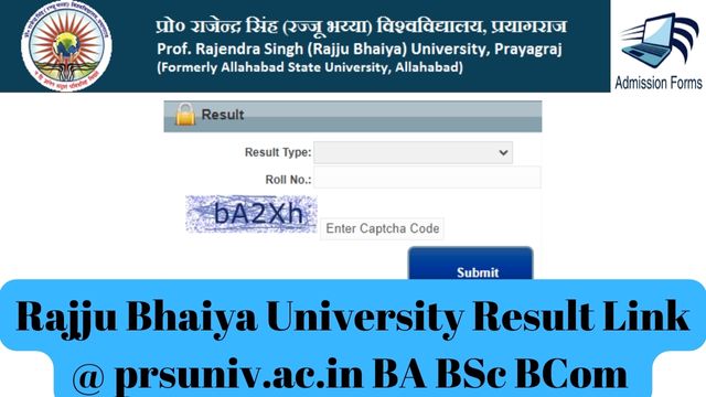 Rajju Bhaiya University Result 2023 Link @ prsuniv.ac.in BA BSc BCom 1st 3rd 5th Sem