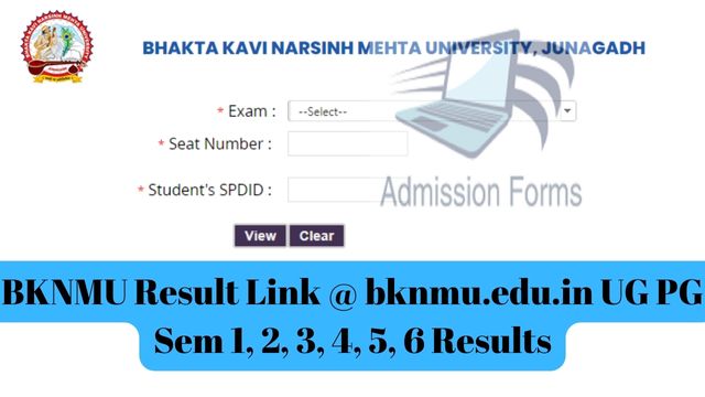 BKNMU Result Link @ bknmu.edu.in UG PG Sem 1, 2, 3, 4, 5, 6 Results