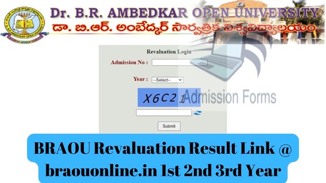 BRAOU Revaluation Result Link @ braouonline.in 1st 2nd 3rd Year
