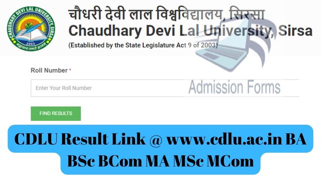 CDLU Result Link @ www.cdlu.ac.in BA BSc BCom MA MSc MCom