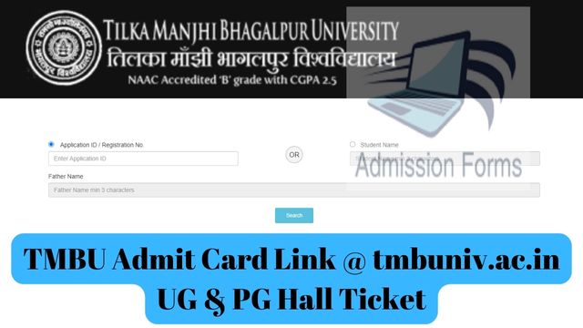 TMBU Admit Card Link @ tmbuniv.ac.in UG & PG Hall Ticket