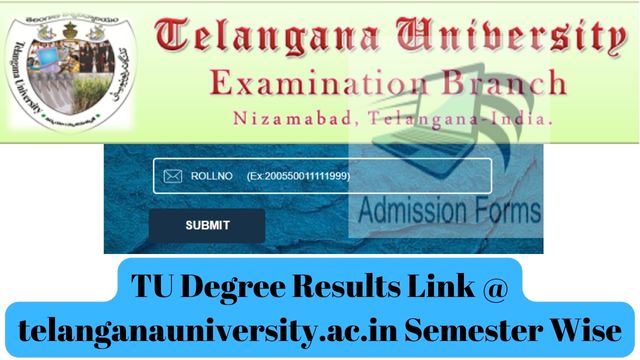 TU Degree Results Link @ telanganauniversity.ac.in Semester Wise