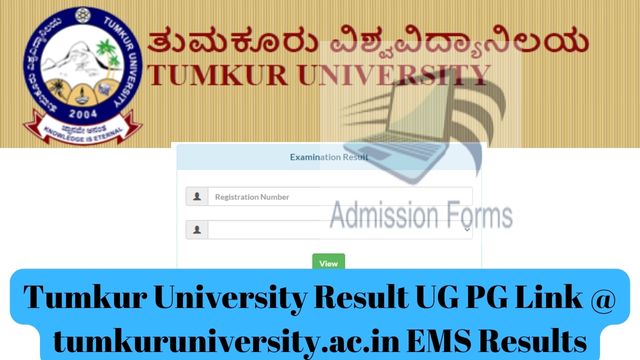 Tumkur University Result UG PG Link @ tumkuruniversity.ac.in EMS Results