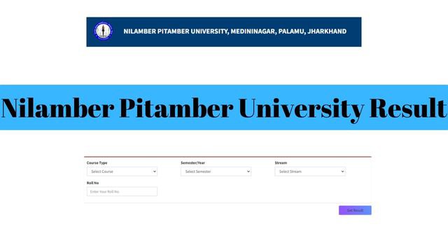 Nilamber Pitamber University Result