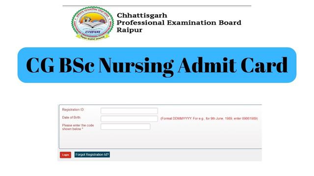 CG BSc Nursing Admit Card
