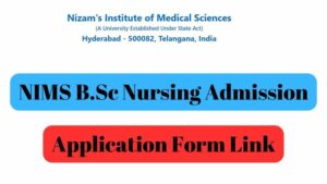 NIMS B.Sc Nursing Admission