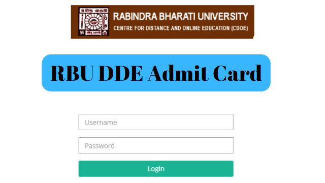 RBU DDE Admit Card