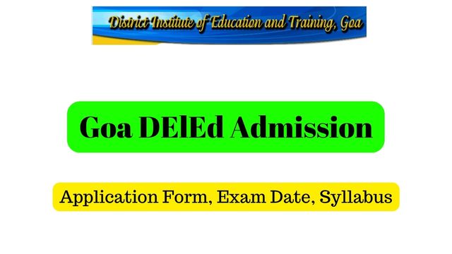 Goa DElEd Admission