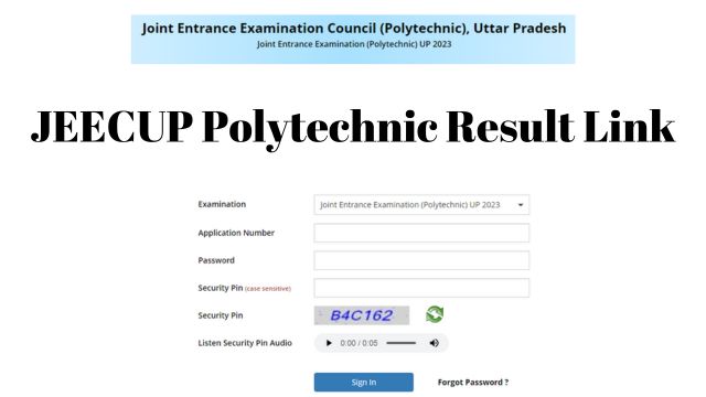 JEECUP Polytechnic Result Link