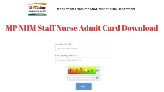 MP NHM Staff Nurse Admit Card 2023 Download