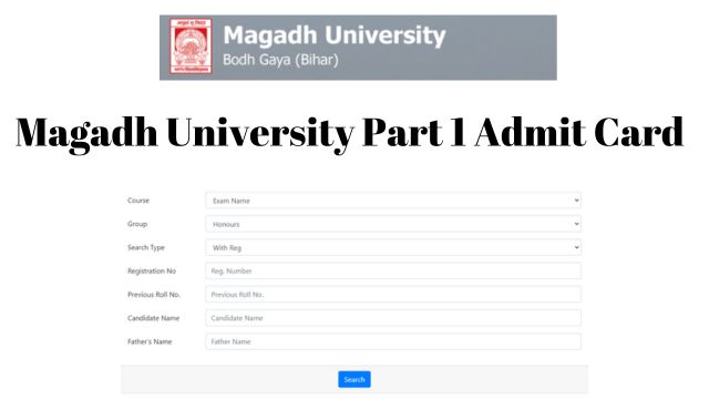 Magadh University Part 1 Admit Card