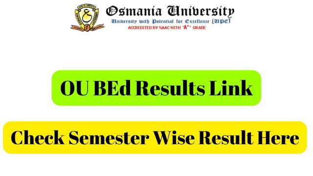 OU BEd Results Link