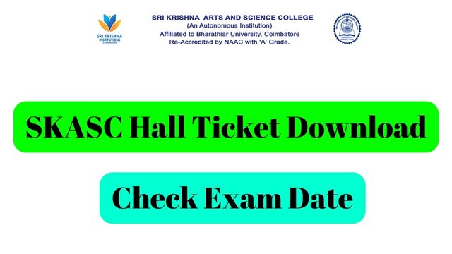SKASC Hall Ticket Download