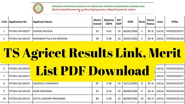 TS Agricet Results Link