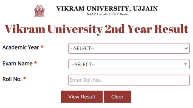 Vikram University 2nd Year Result