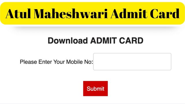 Atul Maheshwari Admit Card